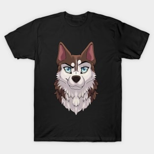 Confident / Cocky Expression Brown Husky T-Shirt